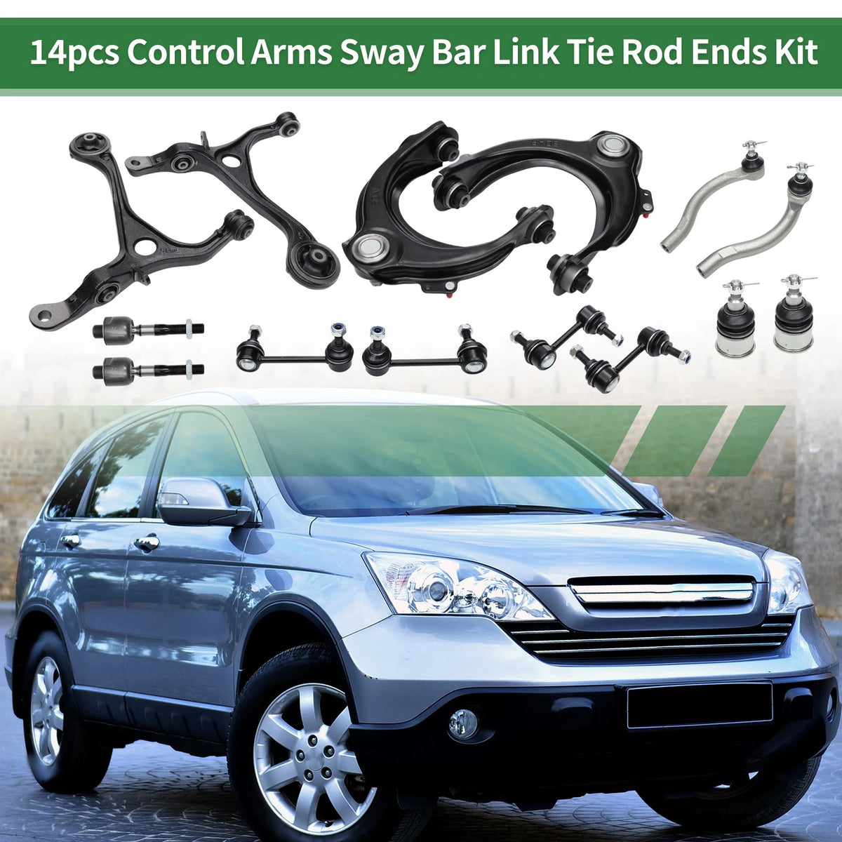 14pcs Front Suspension Kit Control Arm for Honda Accord (No.K80228/EV80)