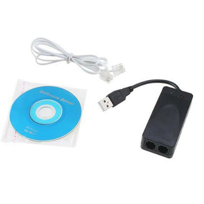 Dual RJ11 Port USB 56K Dial Up Modem Adapter for Windows 7 8 10