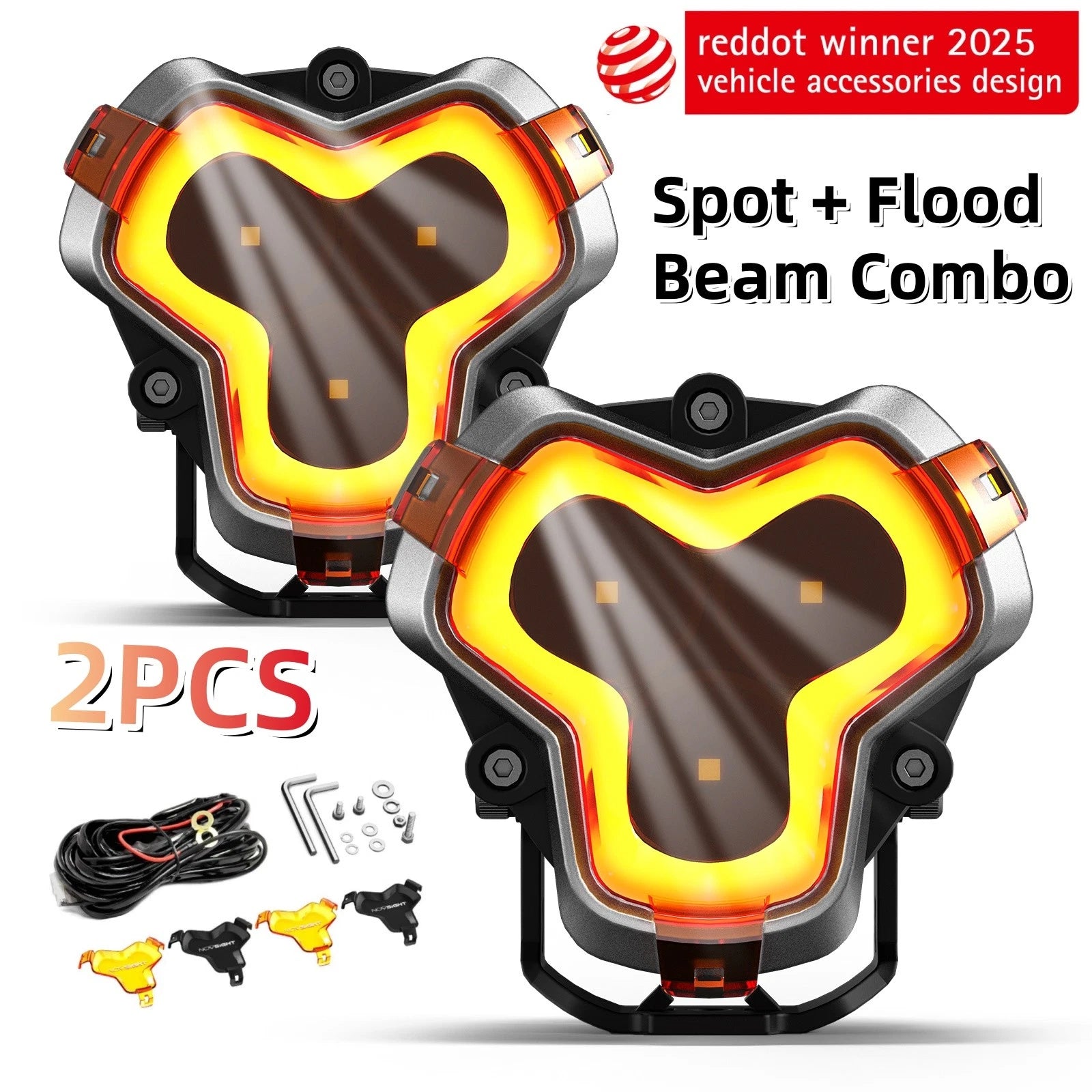 3" LED Pod Work Lights for Off Road Vehicles (6000K)