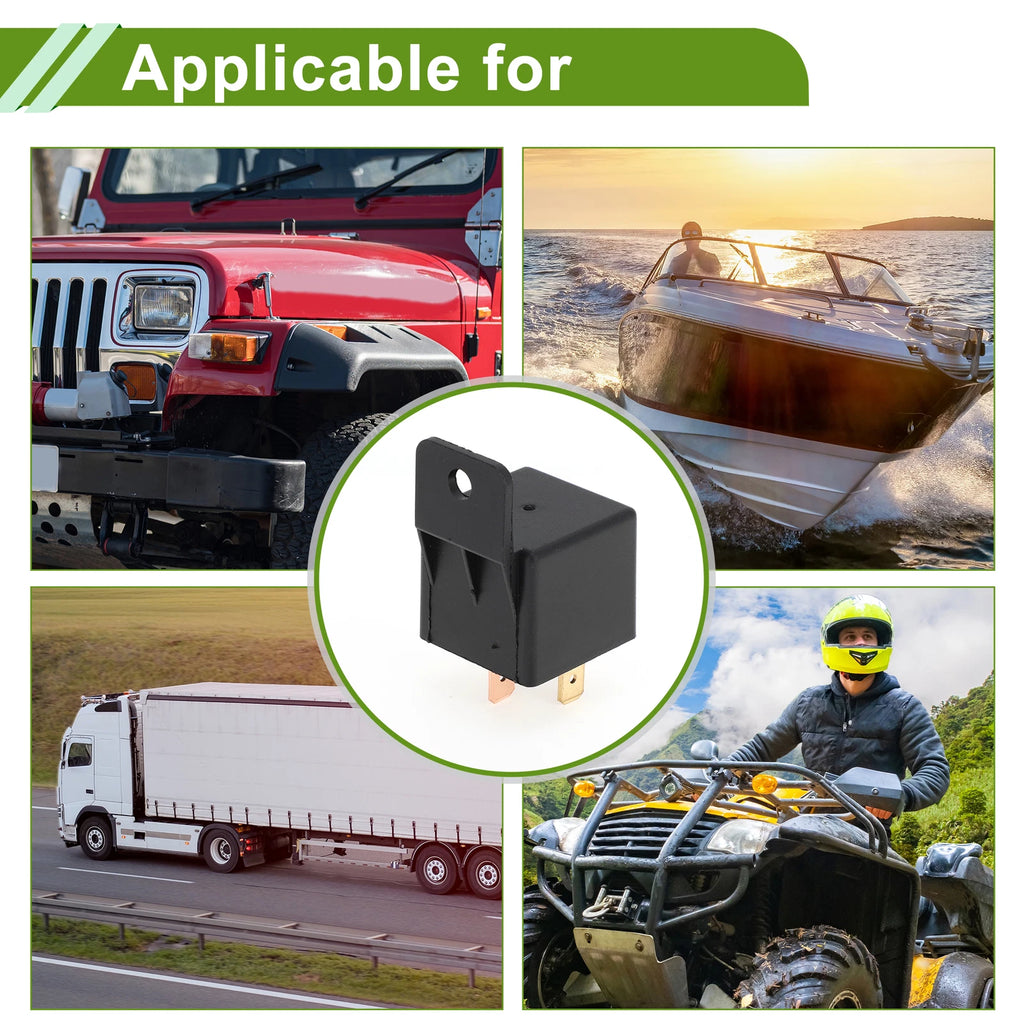 2X 4-Pin 48V 80A Waterproof Auto Relay for Universal Applications