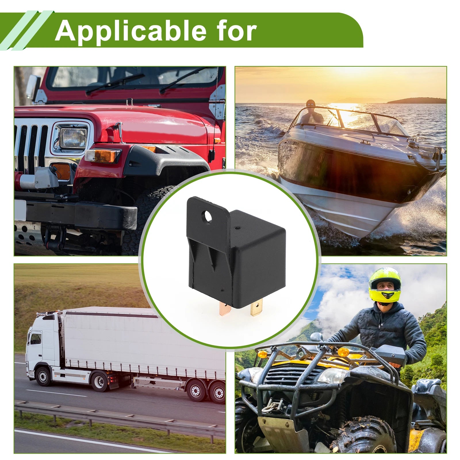 2X 4-Pin 48V 80A Waterproof Auto Relay for Universal Applications