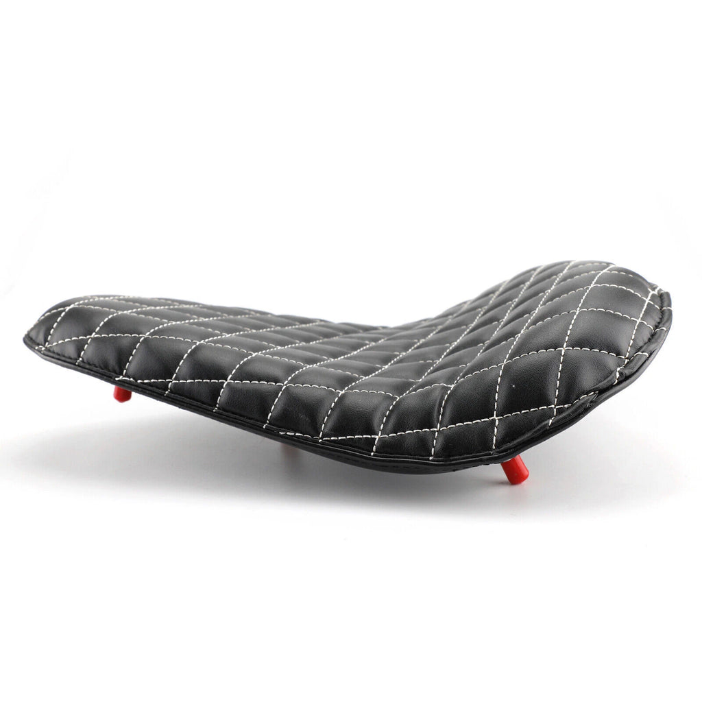 Plaid Leather Solo Driver Seat 12" for Honda Chopper Bobber