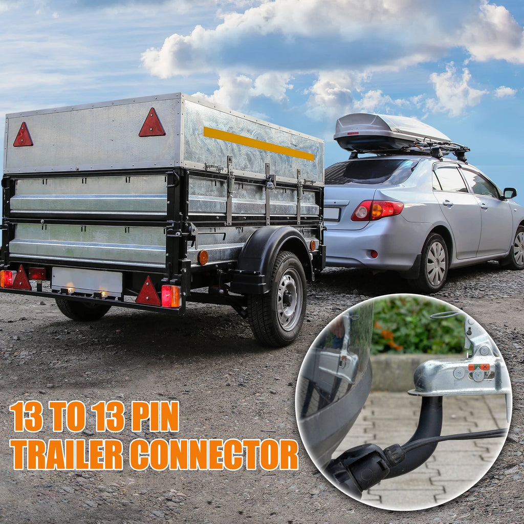 Trailer Connector Adapter 13 to 13 Pin Converter Socket for Towing (Universal)
