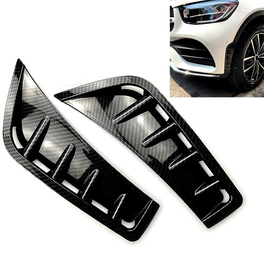 2 Pcs Car Front Bumper Side Air Vent Splitter Spoiler For Mercedes Class GLC43