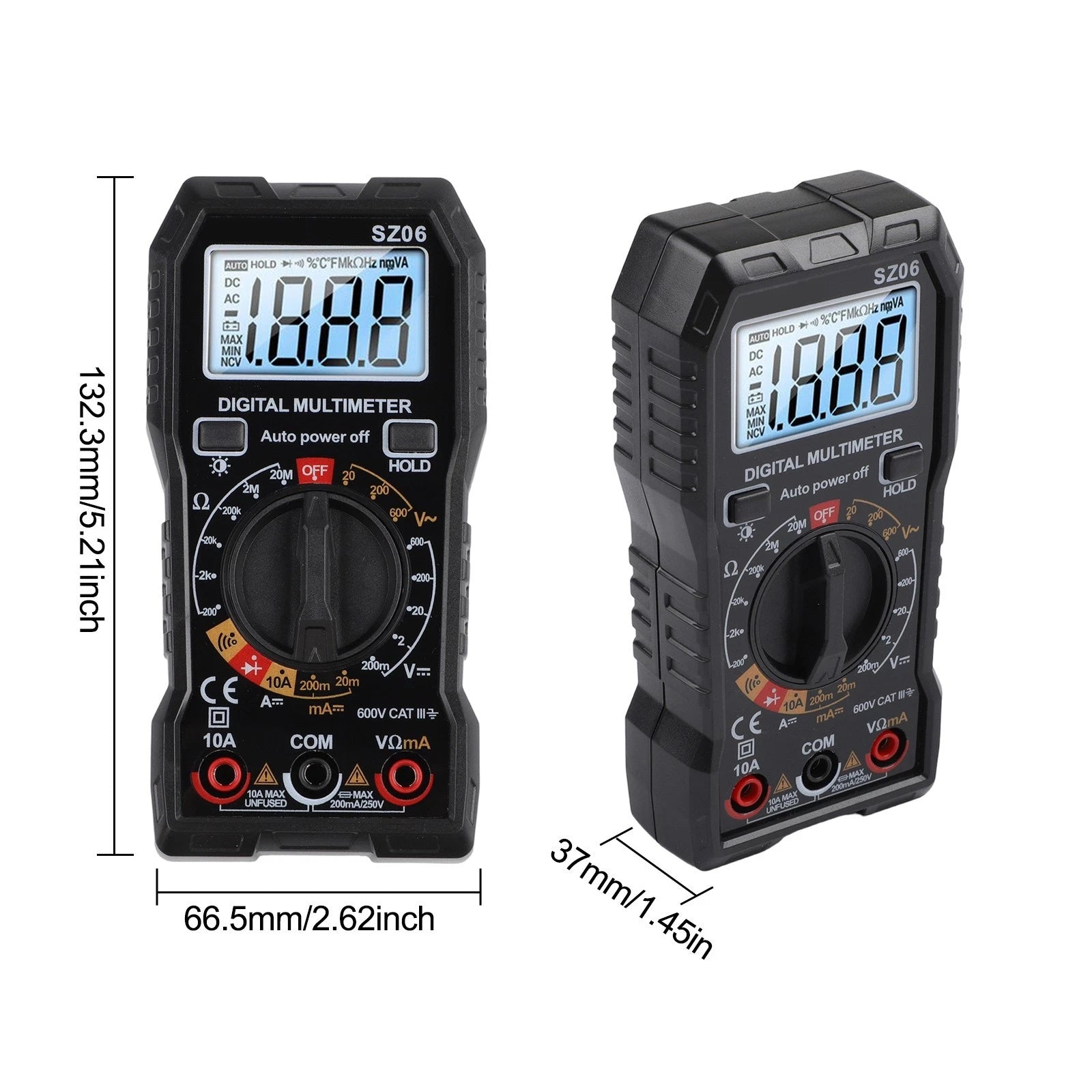 SZ06 Digital Multimeter with Auto Shutdown & Low Battery Indicator