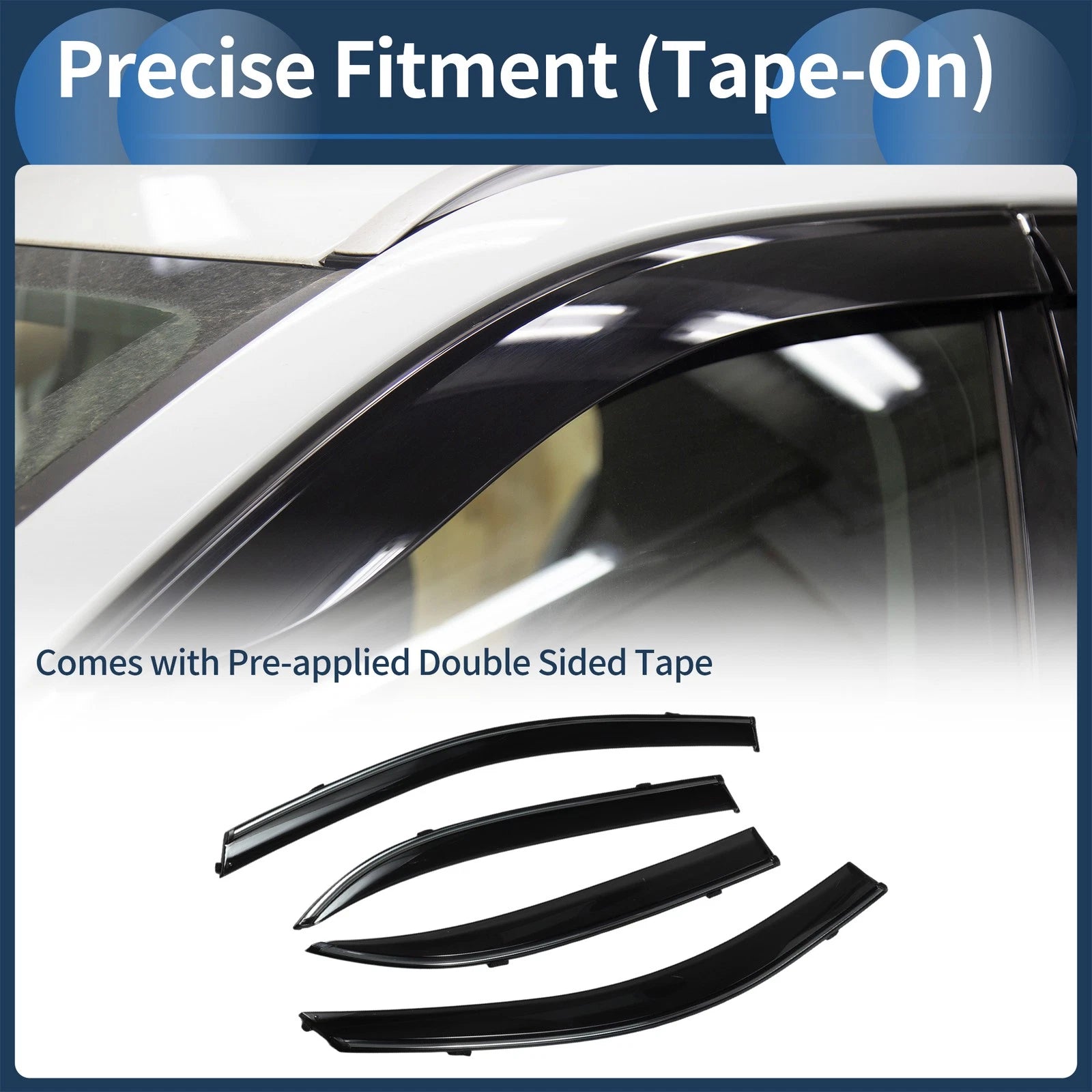 Window Deflectors Side Window Vent Visors for Toyota Corolla (2003–2007)