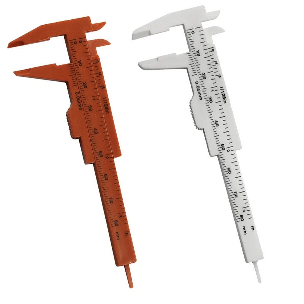 2X Plastic Sliding Vernier Caliper Gauge 80mm for Precise Measurements