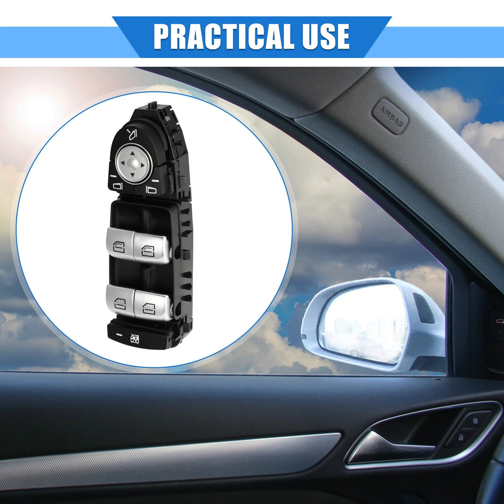 Window Control Switch for Mercedes-Benz S-Class (Plastic Black)