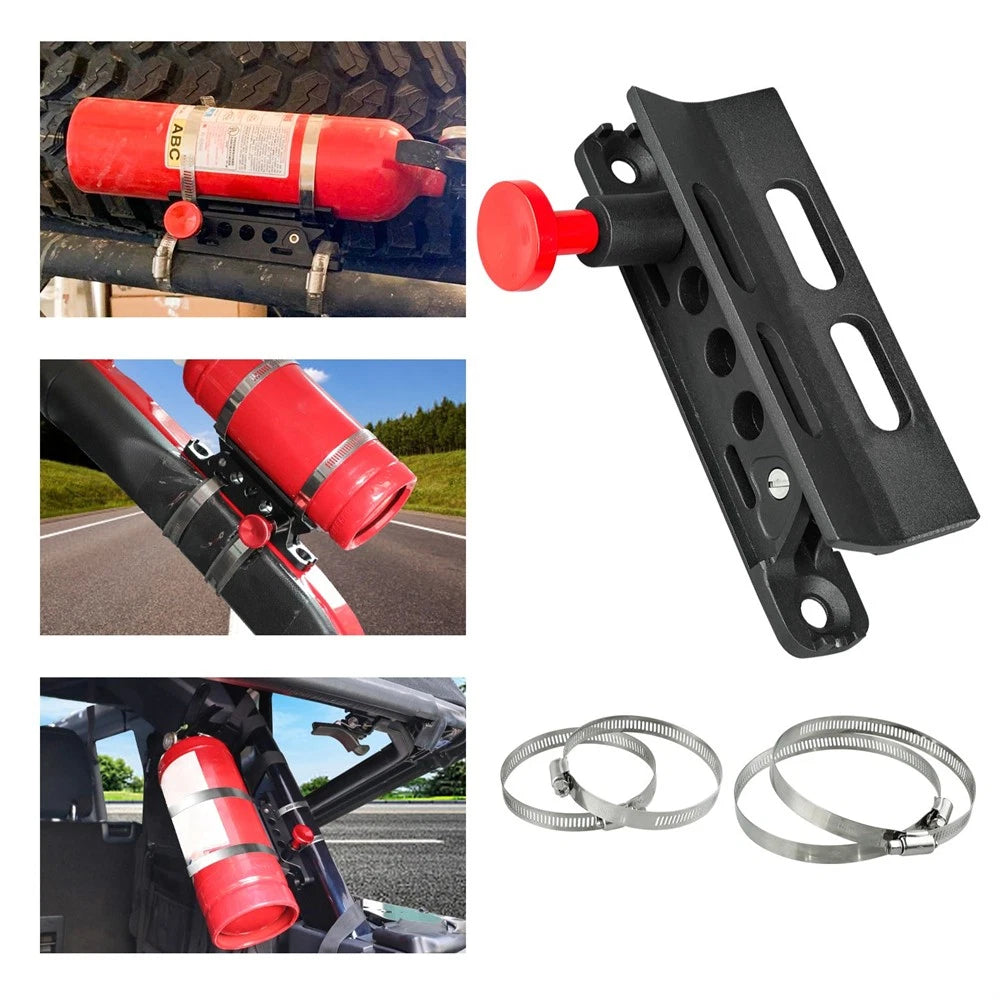 Quick Release Roll Bar Fire Extinguisher Mount Holder For Jeep Wrangler UTV ATV