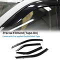 Window Deflectors Side Vent Visors Black 1 Set for Toyota Camry (2012–2012)