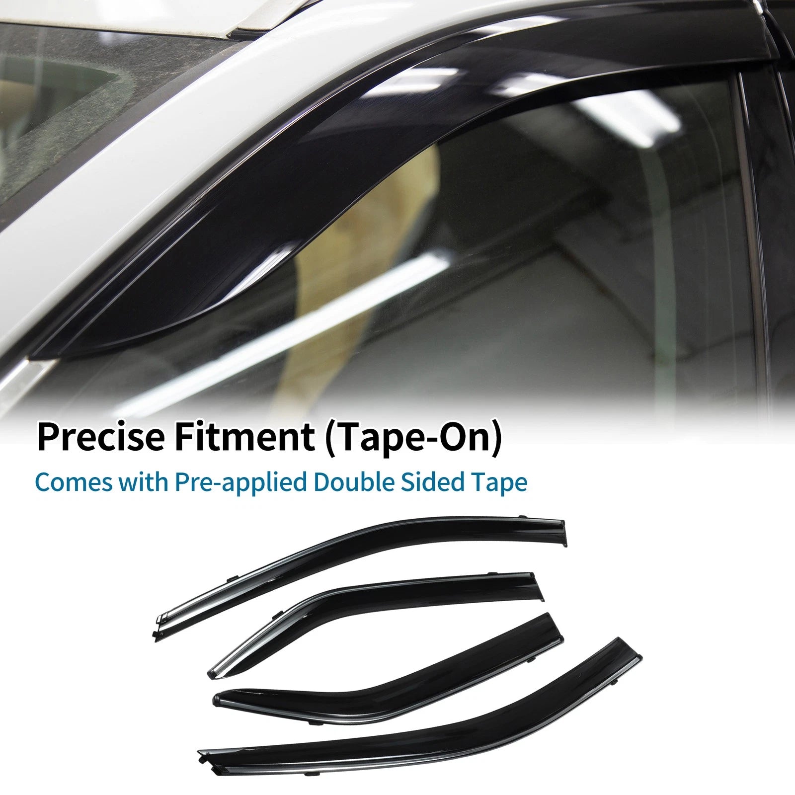 Window Deflectors Side Vent Visors Black 1 Set for Toyota Camry (2012–2012)