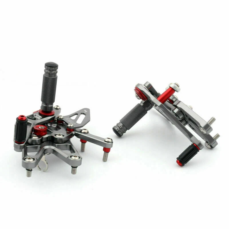 Aluminum Rearsets Footpegs for Daytona 675/R (2013–2017) Titan-color T9