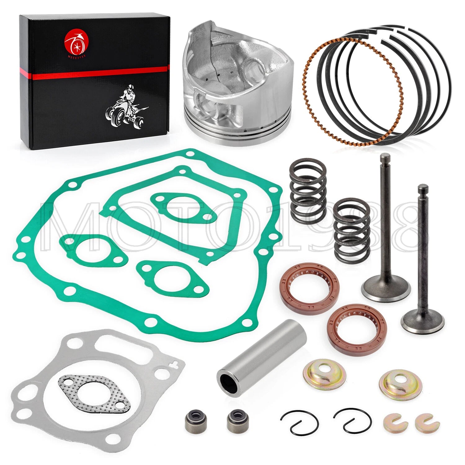 Engine Top End Rebuild Kit +0.25 Piston Valve for Yamaha Golf Cart G16 (1996–2002)