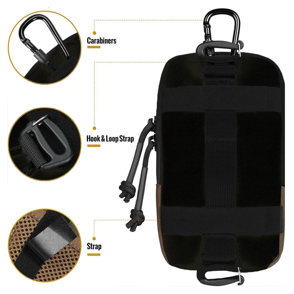 Utility Tool Bag with Smooth Zipper for Backpacks
