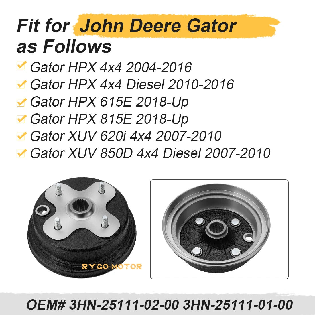 Front Wheel Brake Hub for Yamaha ATV (3HN-25111-02-00, 3HN-25111-01-00)