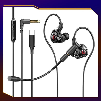 Noise Cancelling Earbuds for Gaming with Detachable Microphone