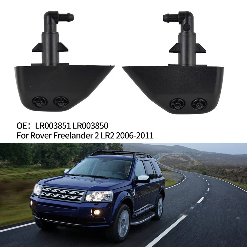 Set of 2 Headlight Washer Nozzles for (2006–2011) Black