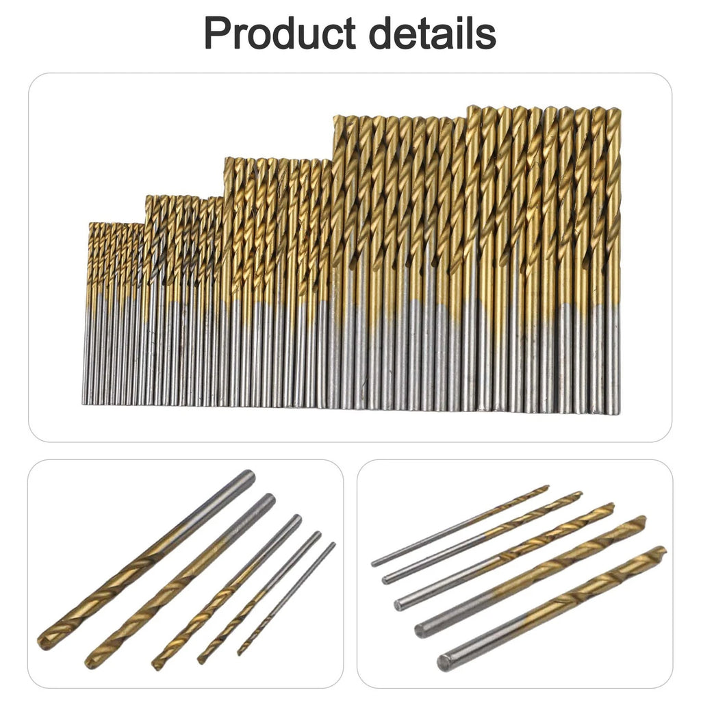 100pcs HSS Drill Bits Set for Metal Wood Projects (Complete Size Range)