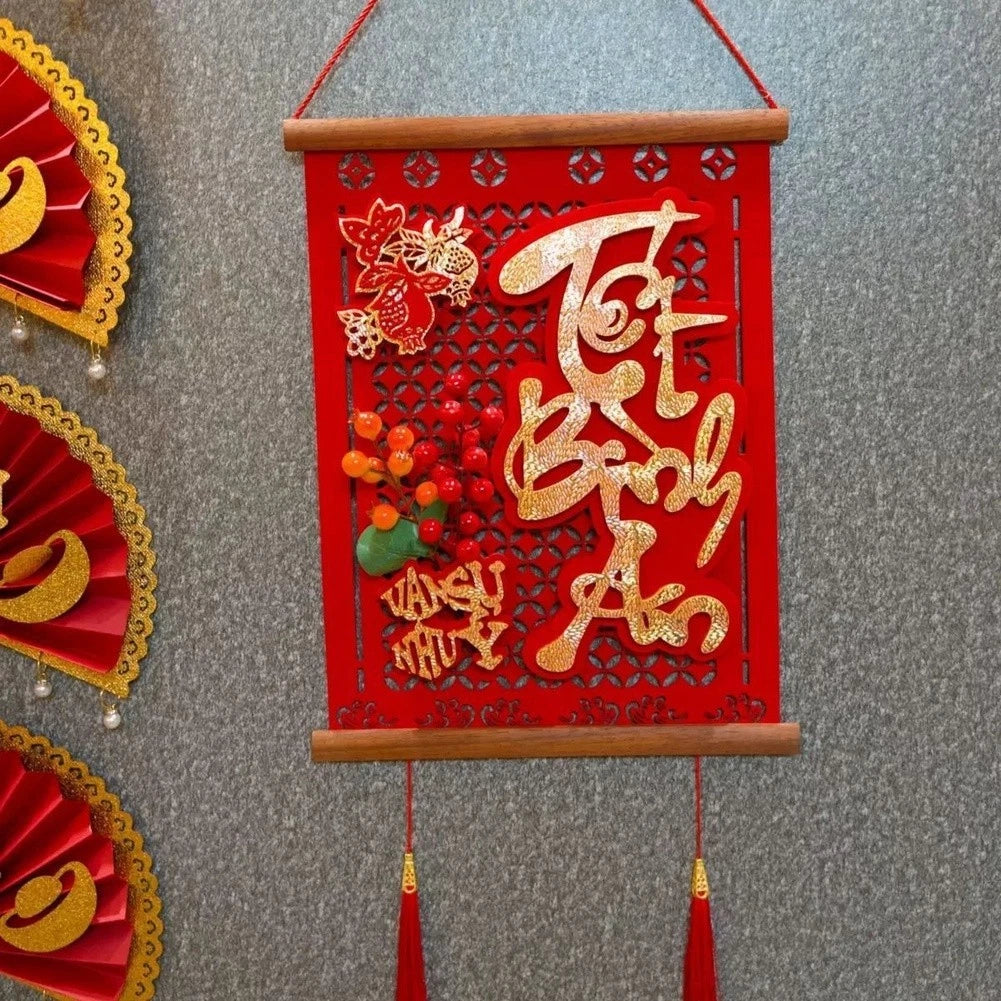 Traditional Vietnamese Couplets Pendant for Home Decoration