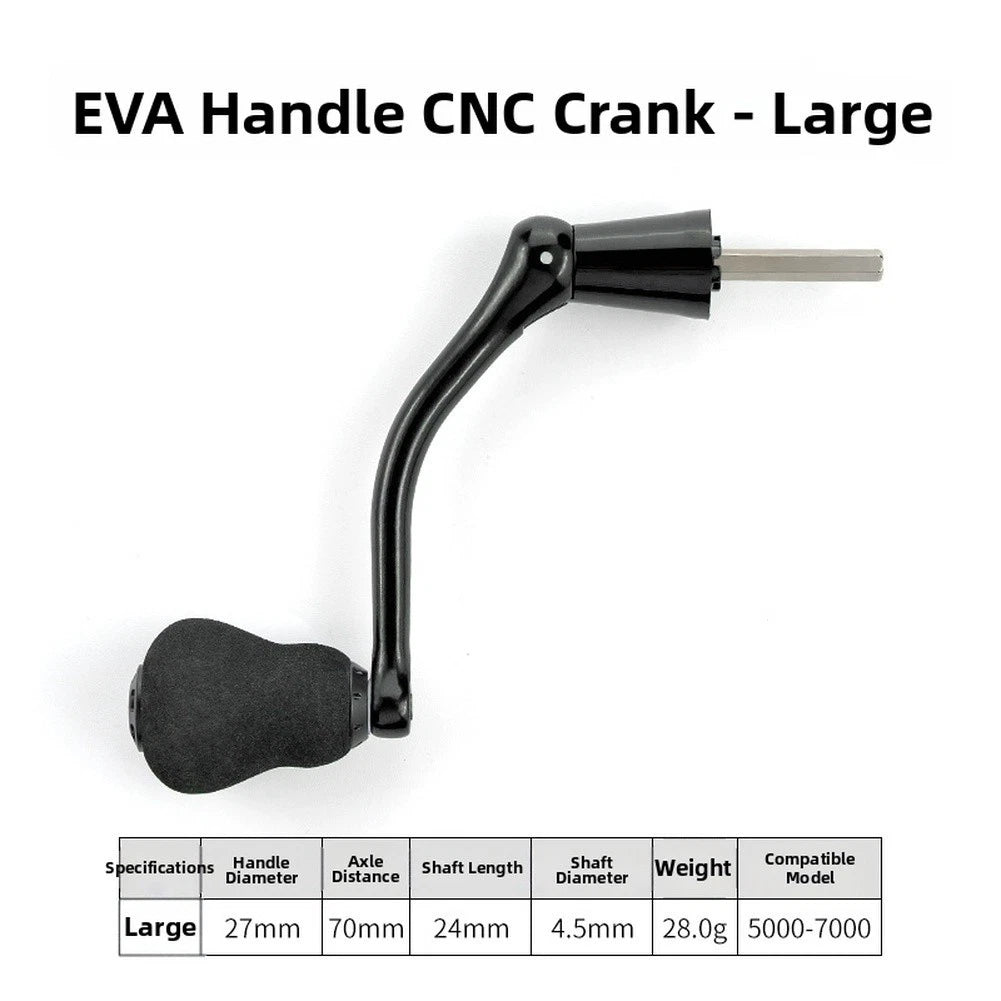 Folding Reel Handle for Medium Large Reels (Ergonomic Comfort)