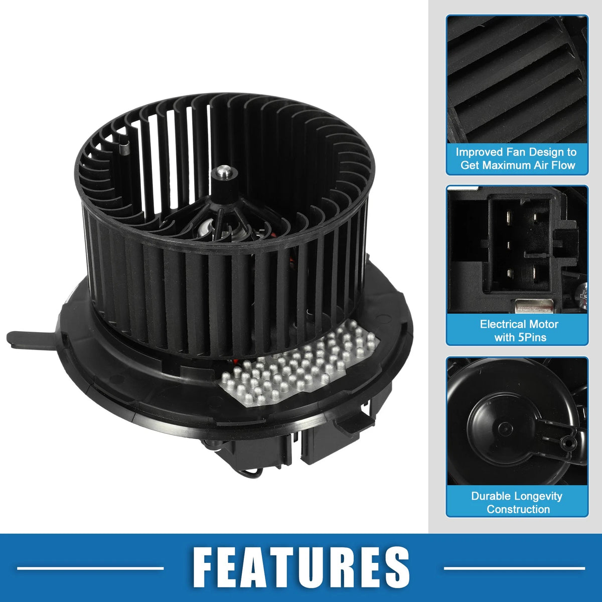 HVAC Heater Blower Motor Fan Assembly for Audi A3 (2006–2013)