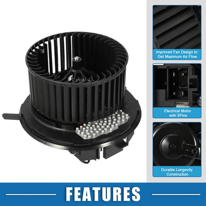 HVAC Heater Blower Motor Fan Assembly for Audi A3 (2006–2013)