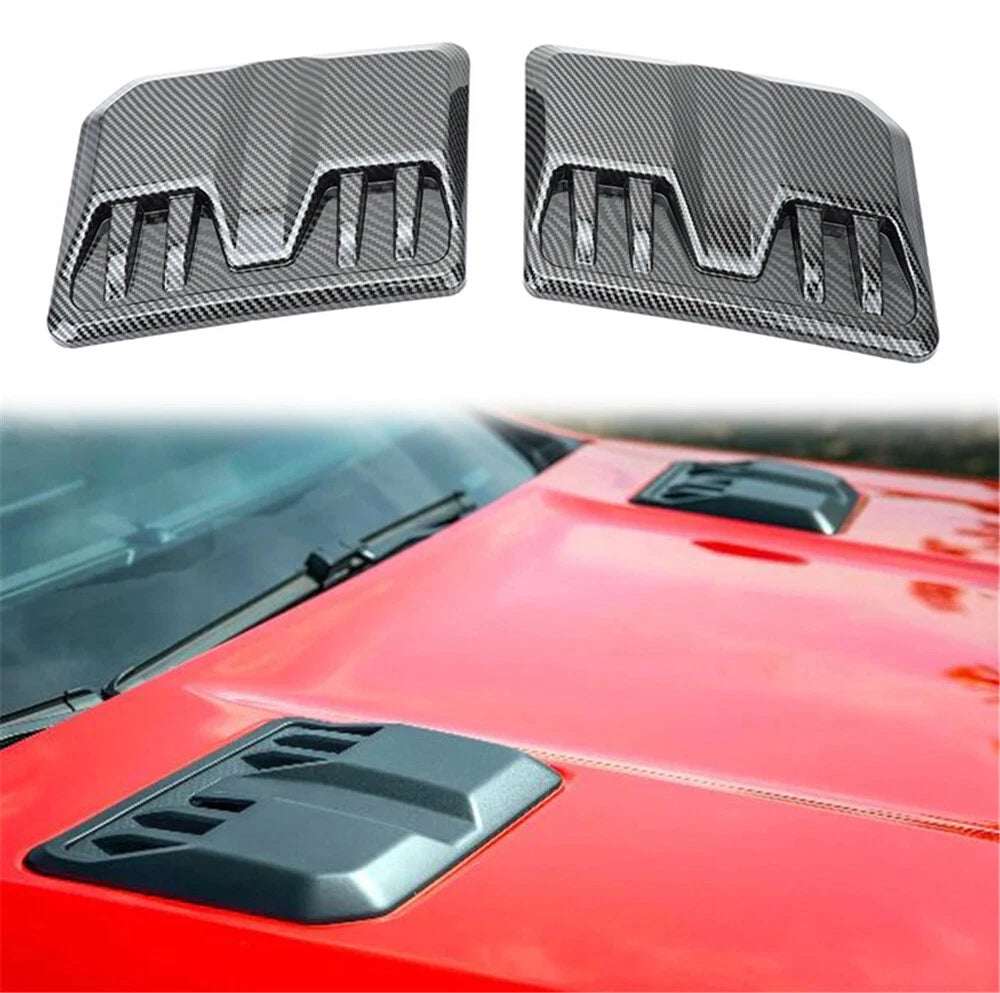 1 Pair Carbon Fiber Pattern ABS Air Flow Vent Cover Universal