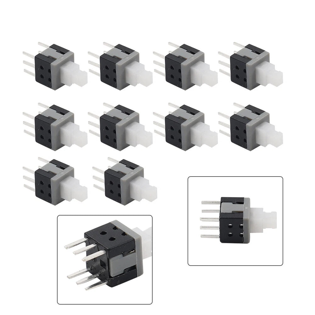 10PCS 5.8x5.8x10mm 6 Pin Push Button Switch for Automotive Applications
