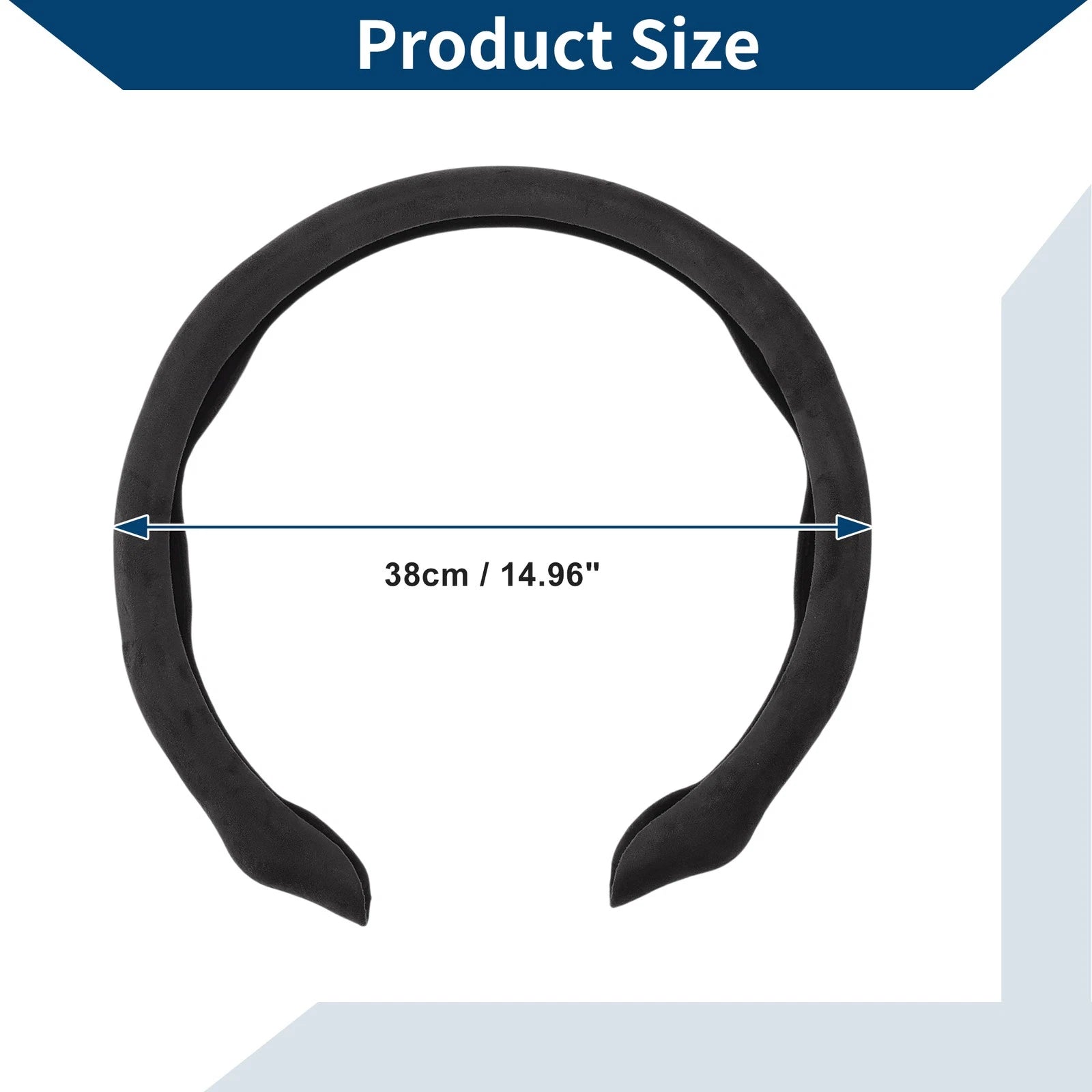 Steering Wheel Cover for Car (14.96") - Deep Gray