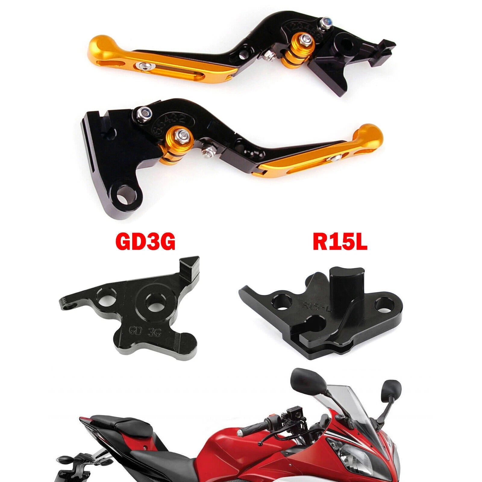 Adjustable Clutch Brake Lever for Yamaha MT125 (2014–2019) Gold T9
