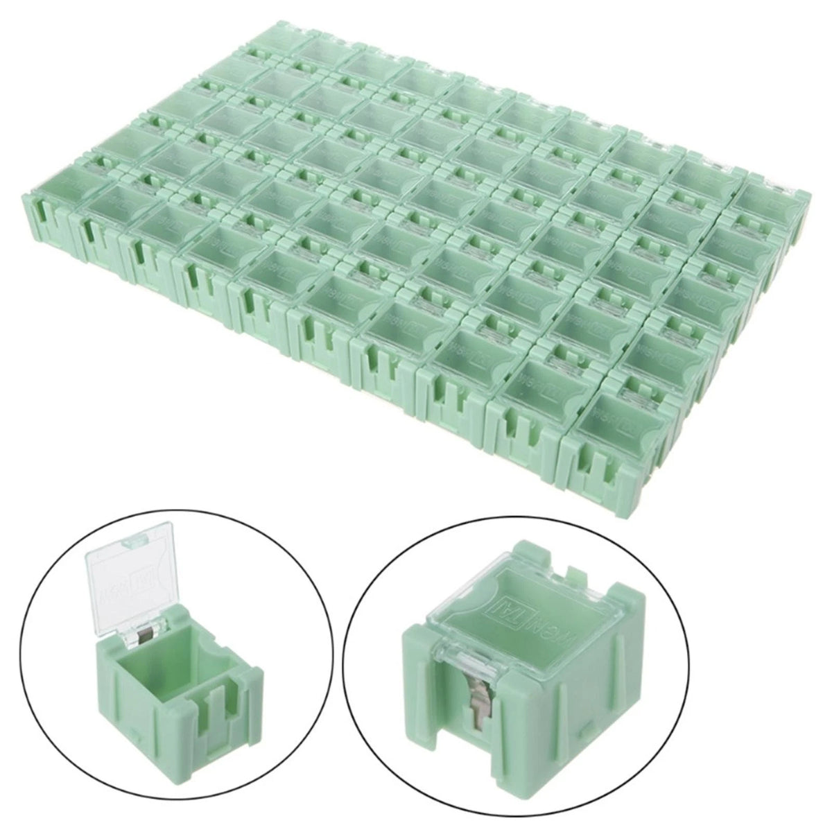 5Pcs Electronic Component Container Case for Auto Lock Mini Storage Boxes