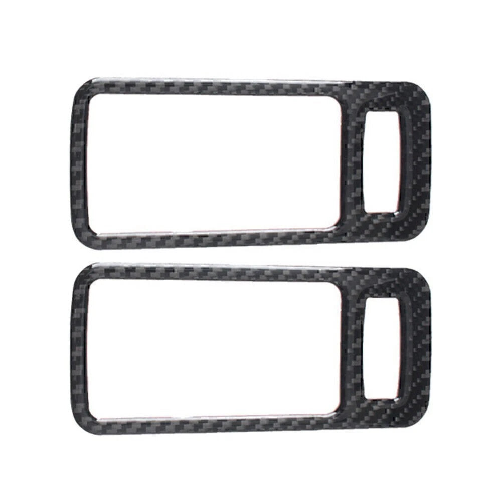 2X Carbon Fiber Interior Door Handle Shell Trim for Ford Mustang (2009–2013)