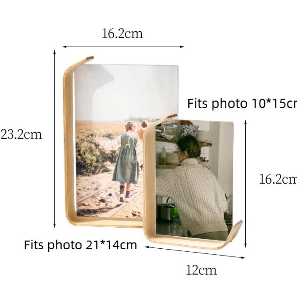 Transparent Double Sided Acrylic Frame for Photos (10x15, 14x21 cm)