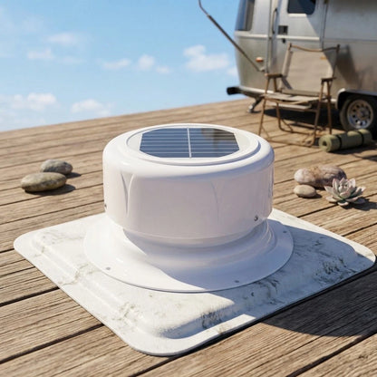 Solar Powered Ventilation Fan for RV Roof and Boat Deck (178x92mm)