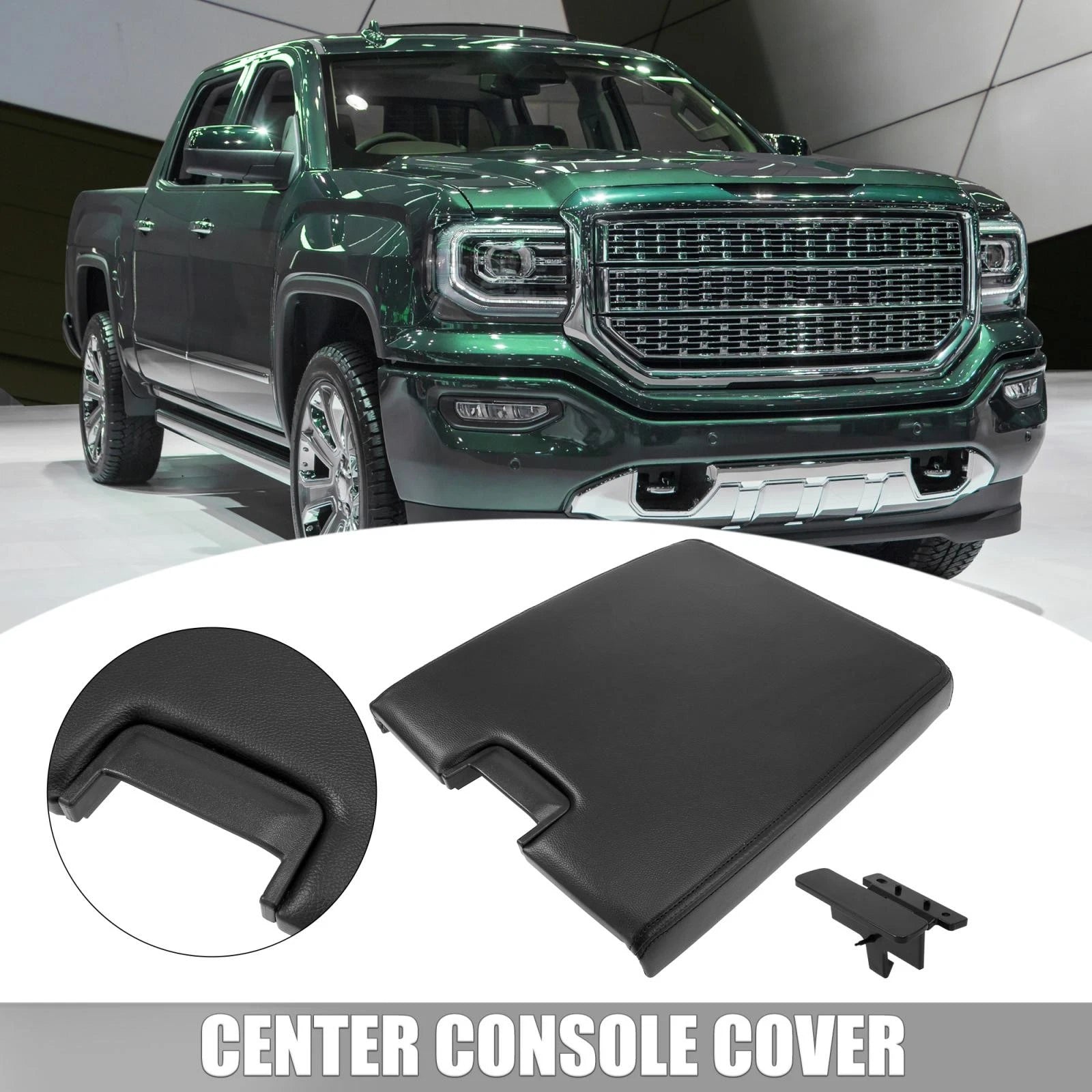 Car Center Console Cover Black Replacement for Chevrolet Silverado 1500 (2007–2013)