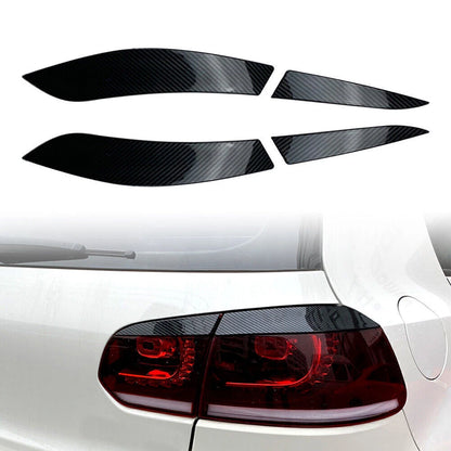 Rear Tail Light Lamp Eyelid Trim Cover for VW Golf MK6 (2008–2013) Carbon Fiber
