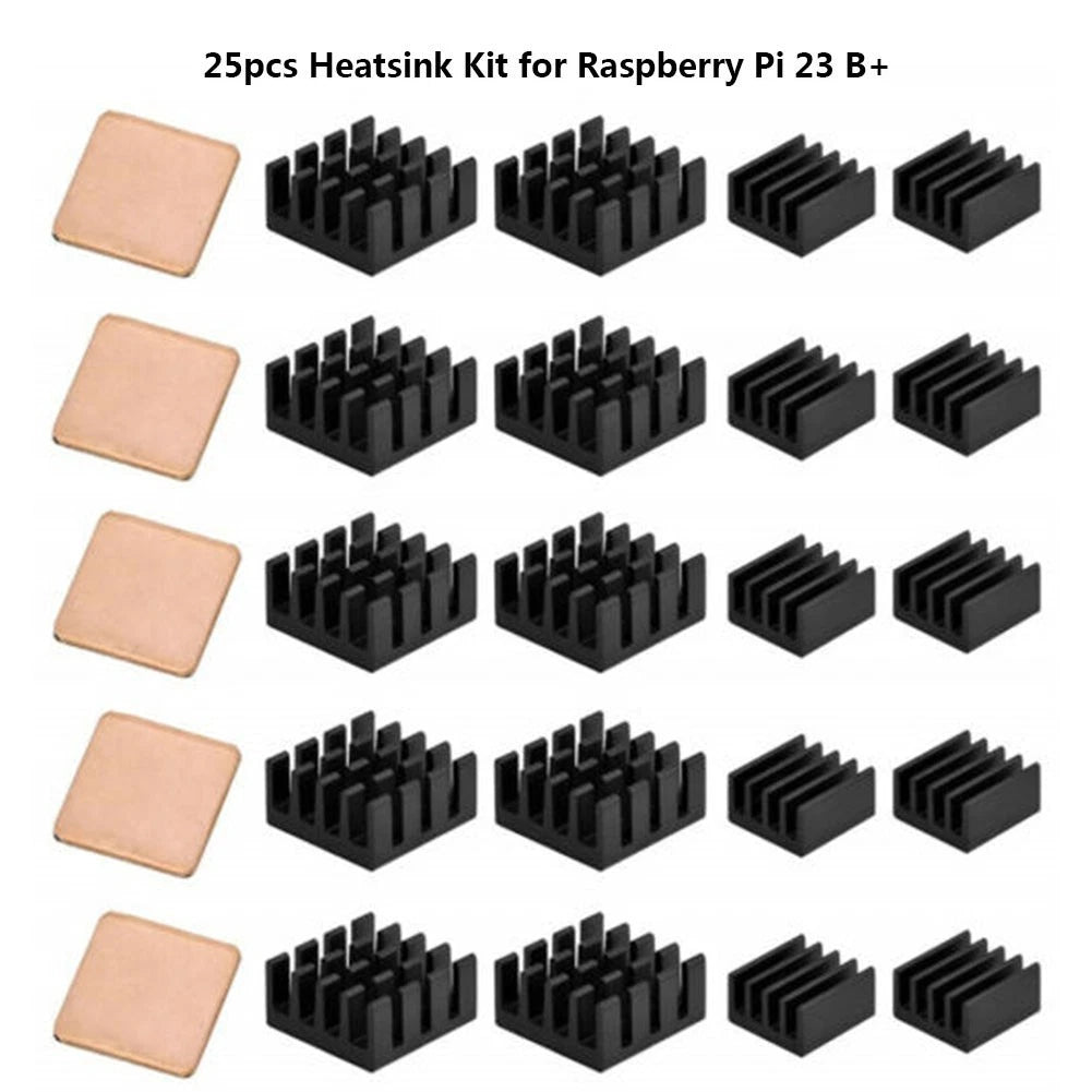 Heatsink Kit for Raspberry Pi 2/3 B+/4B (2015–2020) - Aluminum & Copper