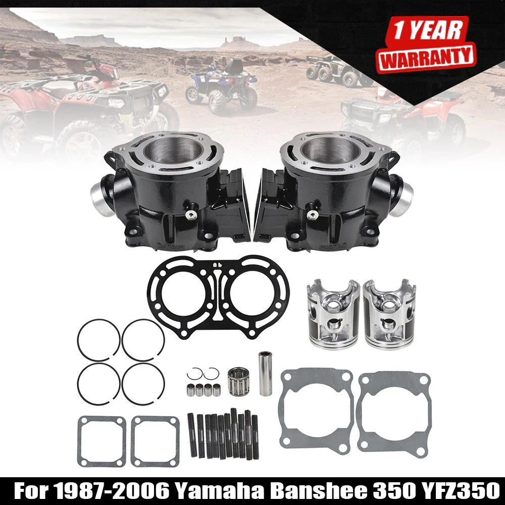 Top End Kit with Cylinder, Piston, Gasket for Yamaha Banshee 350 (1987–2006)