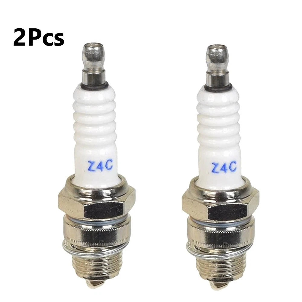 2Pcs Z4C Spark Plug for 49cc-80cc 2-Stroke Engine Moped Scooter