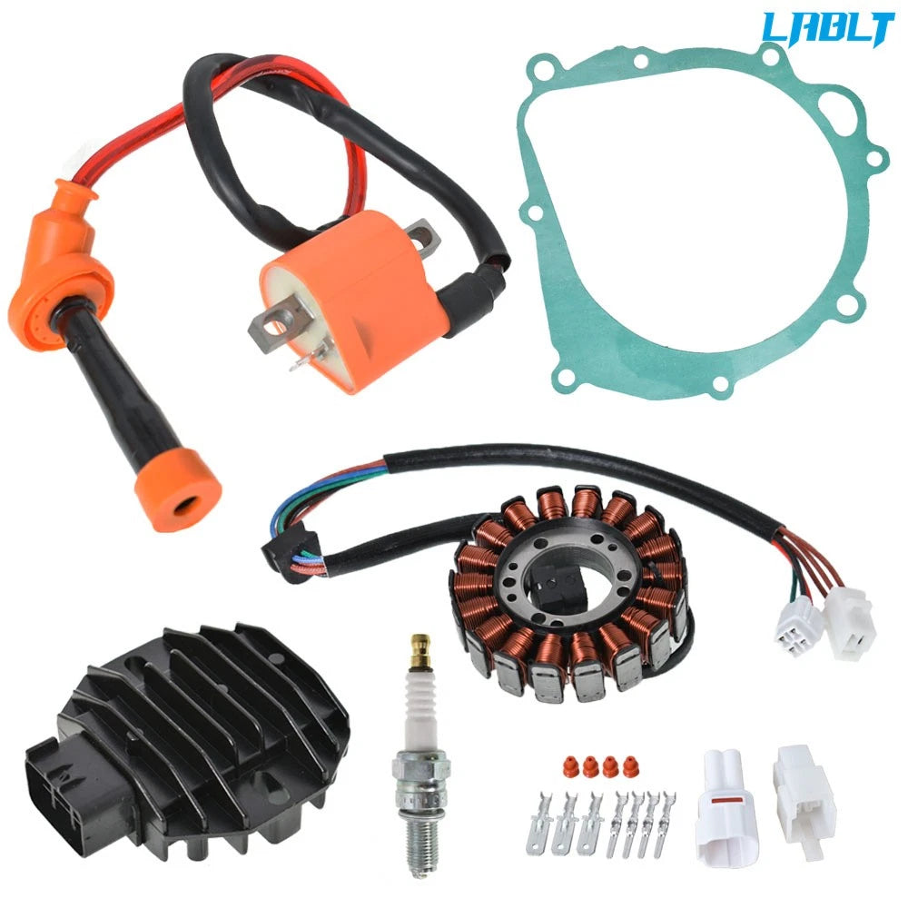Ignition Coil Spark Plug Regulator Rectifier & Stator for Suzuki LTZ400 (2003–2009)