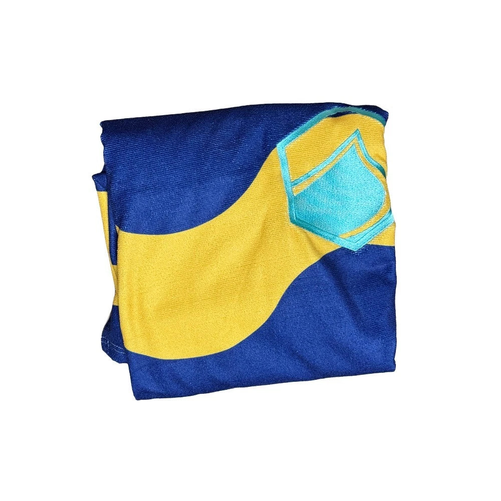 Liquid Force Pulse Changer Hooded Changing Towel - Navy Yellow