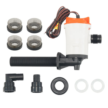 800GPH Submersible Baitwell Pump for Marine (12V, 19mm Outlet)