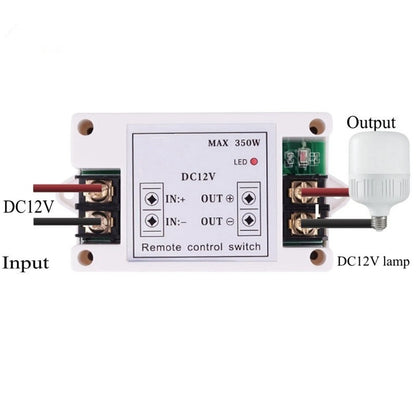 H12V DC 40A 350W RF Wireless Remote Control Receiver with 433MHz Remote