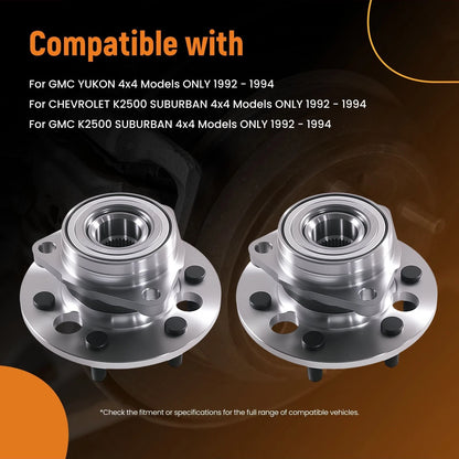 Pair Front Wheel Hub & Bearing for Chevrolet Blazer 4x4 (1992–1994) 515001