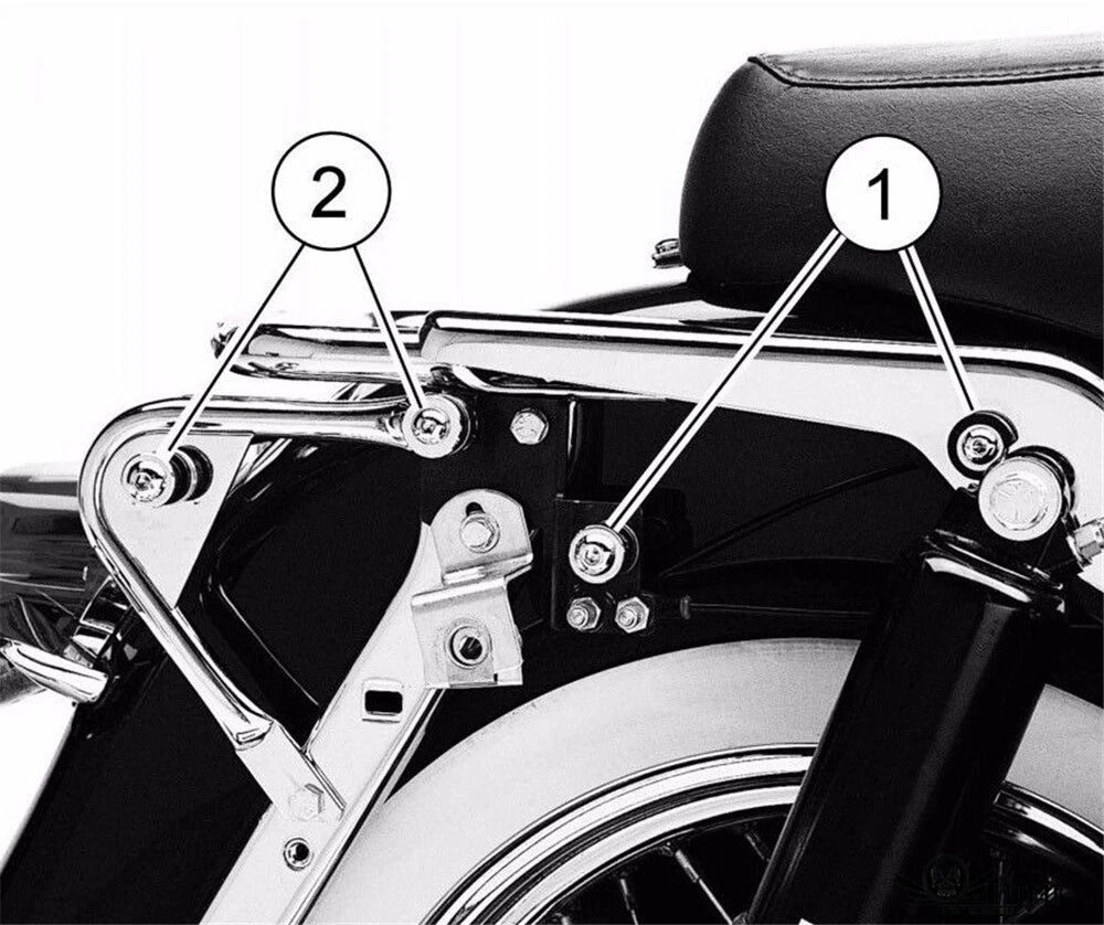 Detachable 2-Up Air Wing Luggage Rack for Harley Touring FLHT (1997–2008)