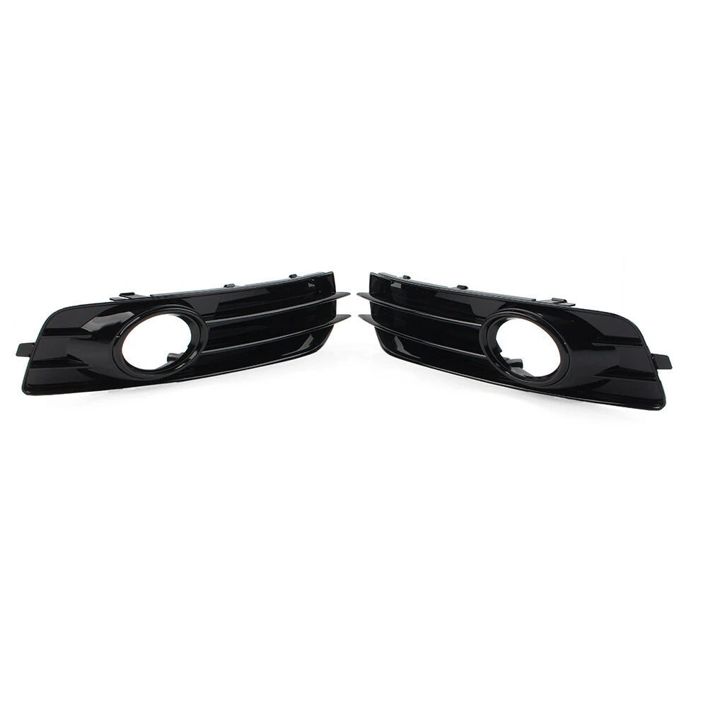 2X Front Bumper Fog Light Grille Cover for Audi A3 8P (2009–2012) Black