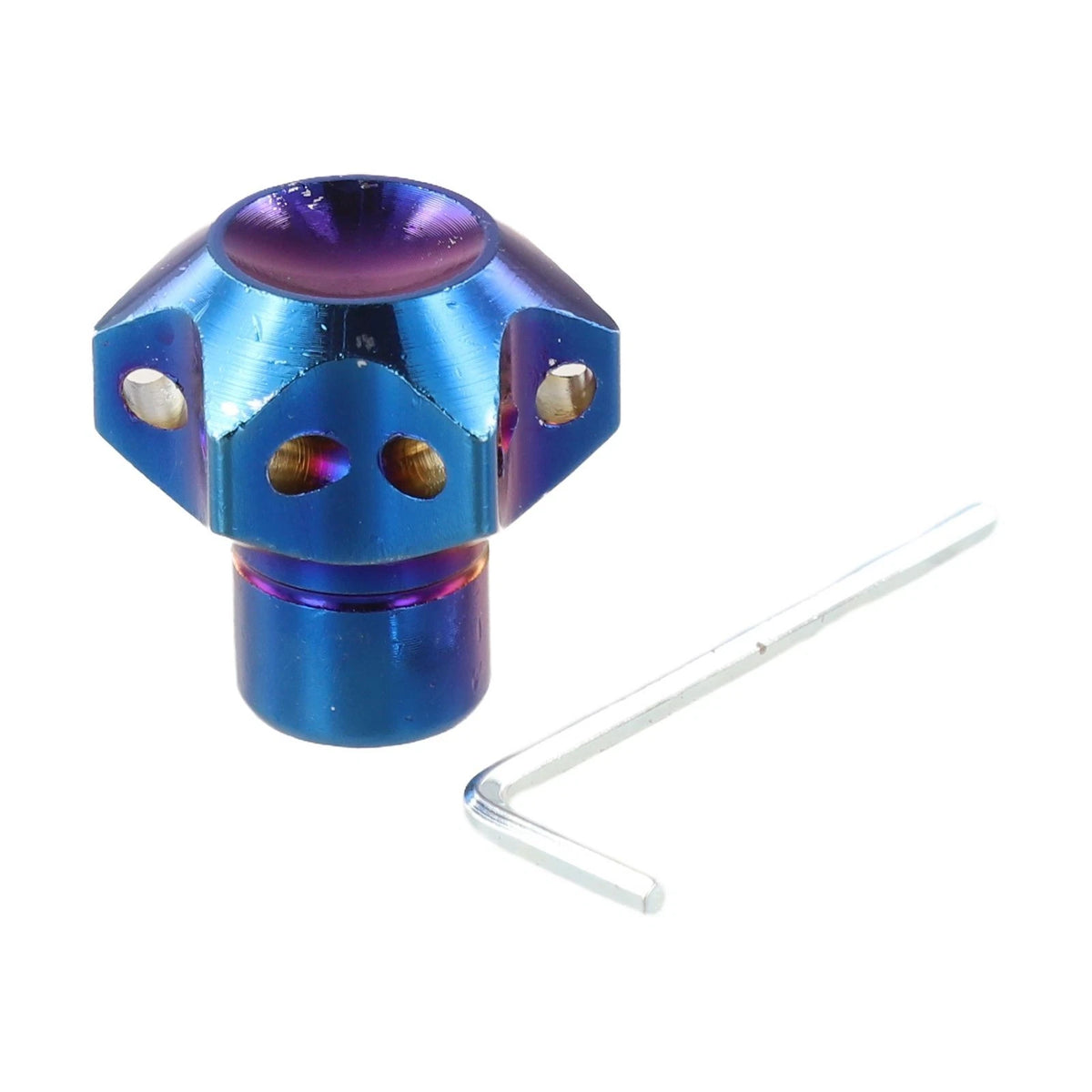 Aluminum Alloy Key Head Cover for Motorcycle (DIY, Burn Blue Decor)