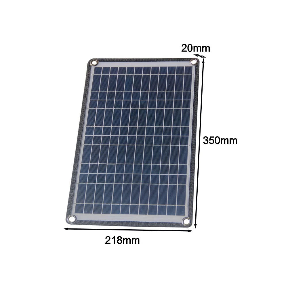 15W Solar Charger External Battery Pack with Dual USB Output