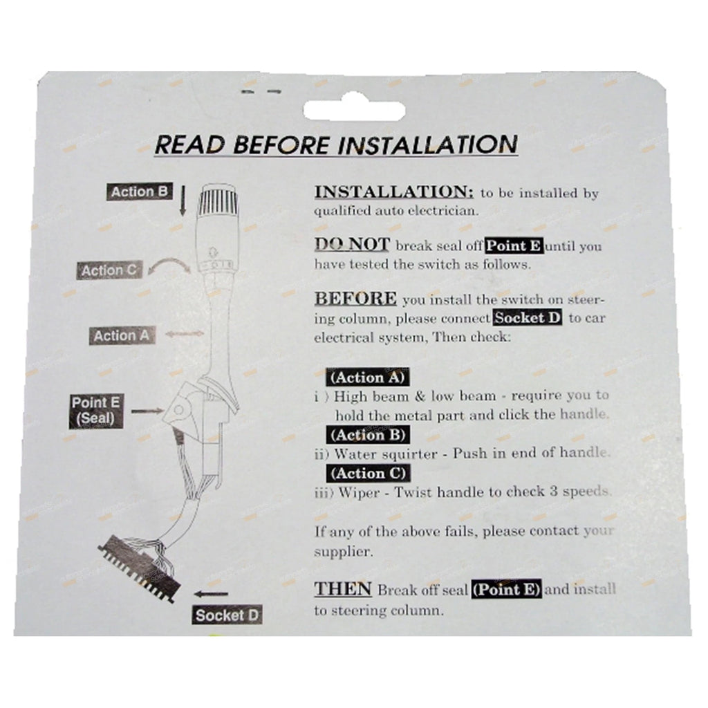 Indicator Stalk Switch for Holden Commodore VH VK (1981–1986)