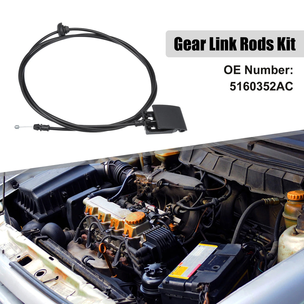 Hood Latch Release Cable for Dodge Ram (2009–2010) No. 5160352AC
